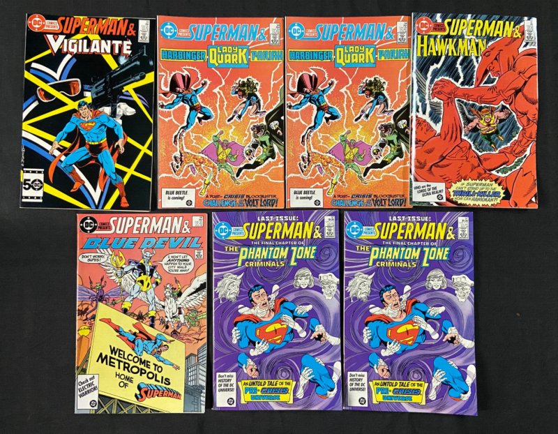 DC COMICS PRESENTS SUPERMAN + GUEST STAR 87 BRONZE AGE COMIC LOT MOST VF (DUPES)