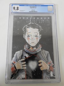 Descender #1 Jeff Lemire Variant Cover CGC 9.8! Small cracks top & bottom slab