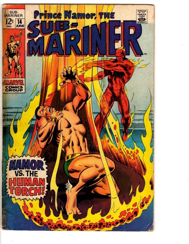 Prince Namor Sub-Mariner # 14 GD/VG Marvel Comic Book Avengers Defenders RH2