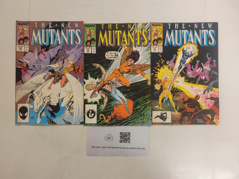 3 The New Mutants Marvel Comic Books #54 55 56 11 TJ44