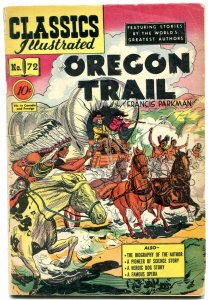 Classics Illustrated #72 HRN 73 1950- Oregon Trail- HC Kiefer VG
