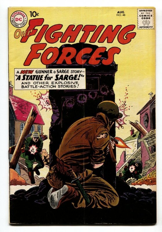 OUR FIGHTING FORCES #48-1959-DC-SILVER AGE-FROGMAN-GUNNER & SARGE