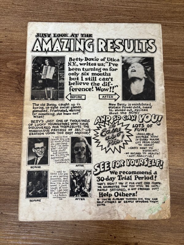 Zap Comics # 1 VG- Apex Novelties Comic Book Mr. Natural Robert Crumb 3 J348