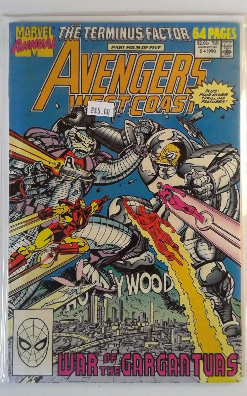 Avengers West Coast Annual #5 (1990) Marvel 8.5 VF+ Comic Book