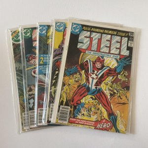 Steel Indestructible Man 1 2 3 4 5 Lot Run Set Fine Fn 6.0 Dc Comics