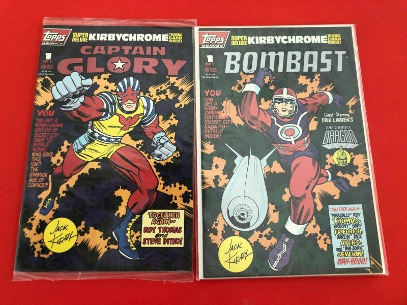 CAPTAIN GLORY / & BOMBAST ,KIRBY CHROME #'s1 TOPPS / W/CARDS / MID++ QUALITY