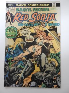 Marvel Feature #1  (1975) W/ Red Sonja! The Temple of Abomination! Sharp Fine-