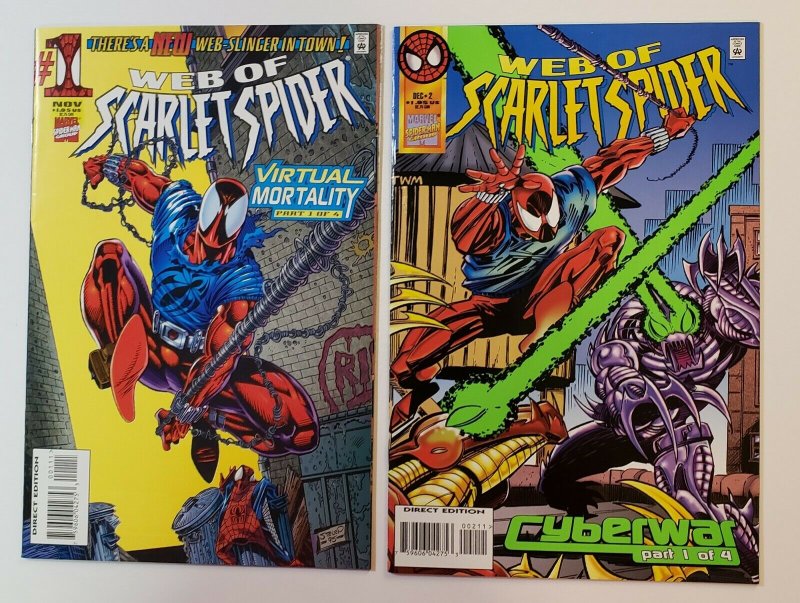 Web Of Scarlet Spider #1-4 Complete Set Marvel Comics 1995 VF/NM issue 4 FN/VF