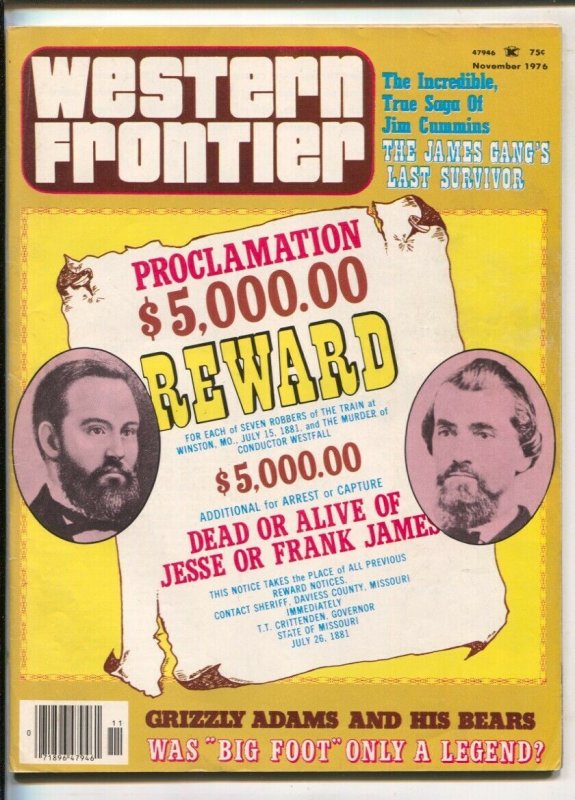 Western Frontier 11/1976-G.C. London-Wanted Dead or Alive Jesse and Frank Jam...