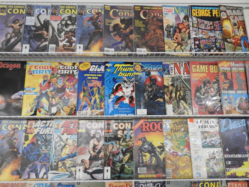 Huge Lot 100 Magazines W/ Hulk, Conan, Dragon, +More! Avg FN Condition!