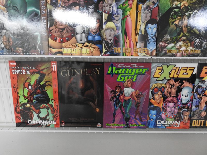 Huge Lot 51 TPB's W/ Spider-Man, Exiles, +More! Avg VF Condition!