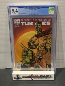 Teenage Mutant Ninja Turtles # 3 Cover A 1st Printing CGC 9.4 IDW 2011 [GC28]