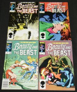 Marvel Copper Age BEAUTY & THE BEAST #1-4 - 4pc Mid Grade Comic Lot VF X-Men