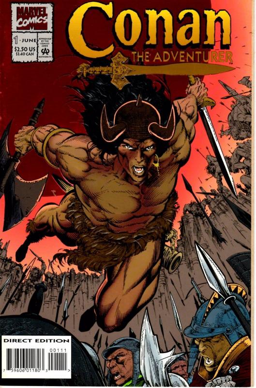 Lot Of 2 Conan Adventurer  Marvel Comic Book #1 2 J199