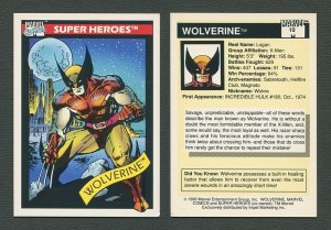 1990 Marvel Comics Card  #10 ( Wolverine )  NM-MT