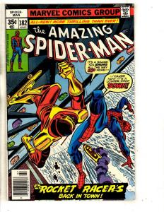 Amazing Spider-Man # 182 FN Marvel Comic Book Goblin Vulture Avengers CR56B