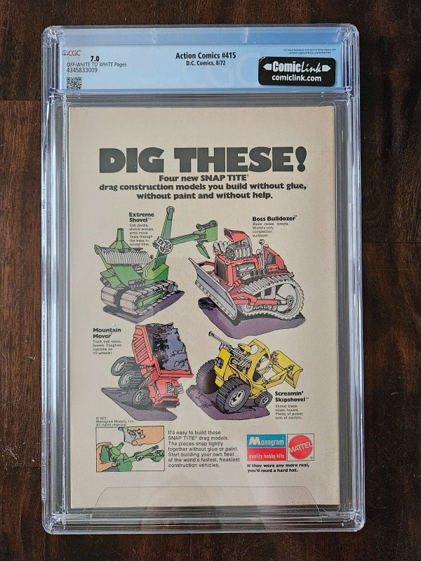 Action Comics 415 CGC 7.0 (1972)