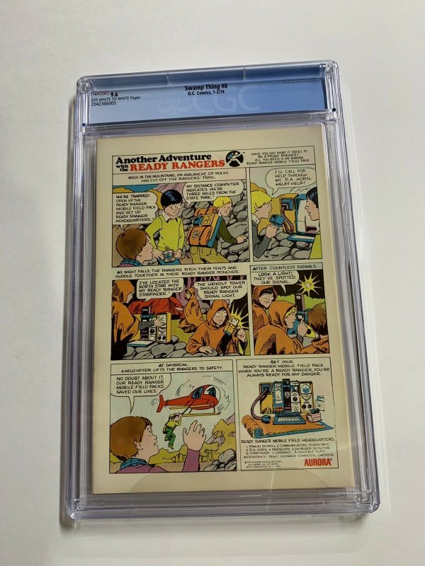 Swamp Thing 8 Cgc 9.6 Ow/w Pages Dc Bronze Age 2042366005