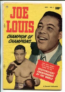 JOE LOUIS #1- 1950-FAWCETT-PHOTO COVER-BIOGRAPHICAL-HEAVYWEIGHT CHAMPION-fr