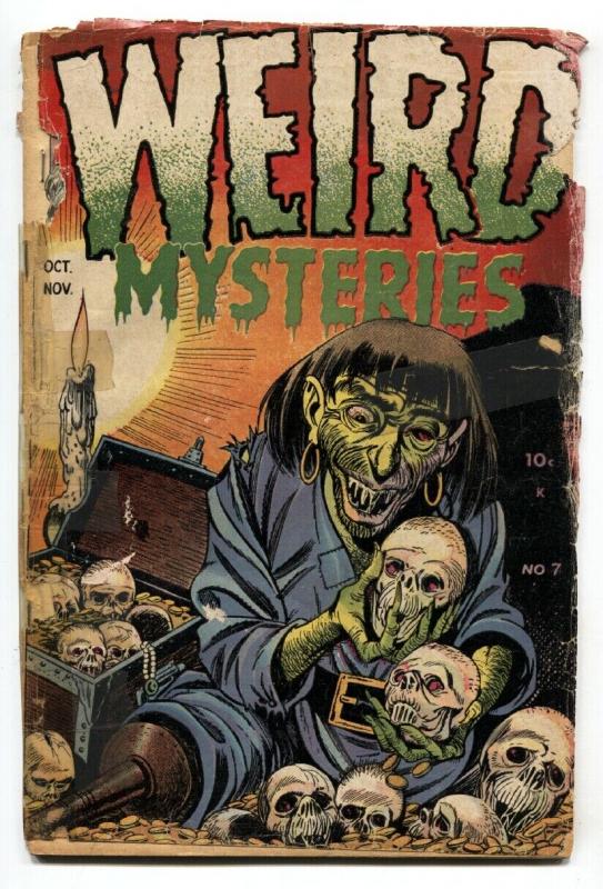 WEIRD MYSTERIES #7 1953-PRE-CODE HORROR-amputee skull comic book