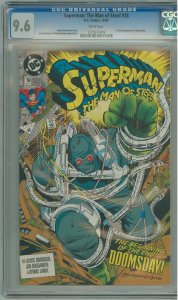 Superman: The Man of Steel #18 Direct Edition CGC 9.6! 1st Full App of Doomsday!