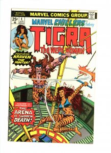 Marvel Chillers #4  1976  F/VF  Tigra versus Kraven!