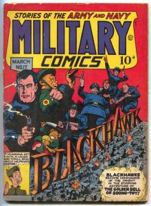 Military Comics #17 1944- BLACKHAWK- Sniper- Golden Age VG-