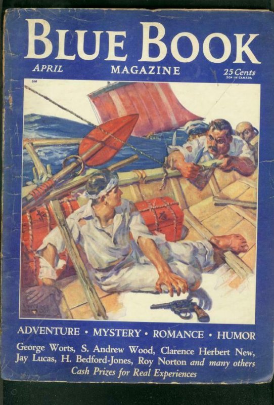 BLUE BOOK PULP-APRIL 1932-AUSTIN BRIGGS-H BEDFORD JONES-good G