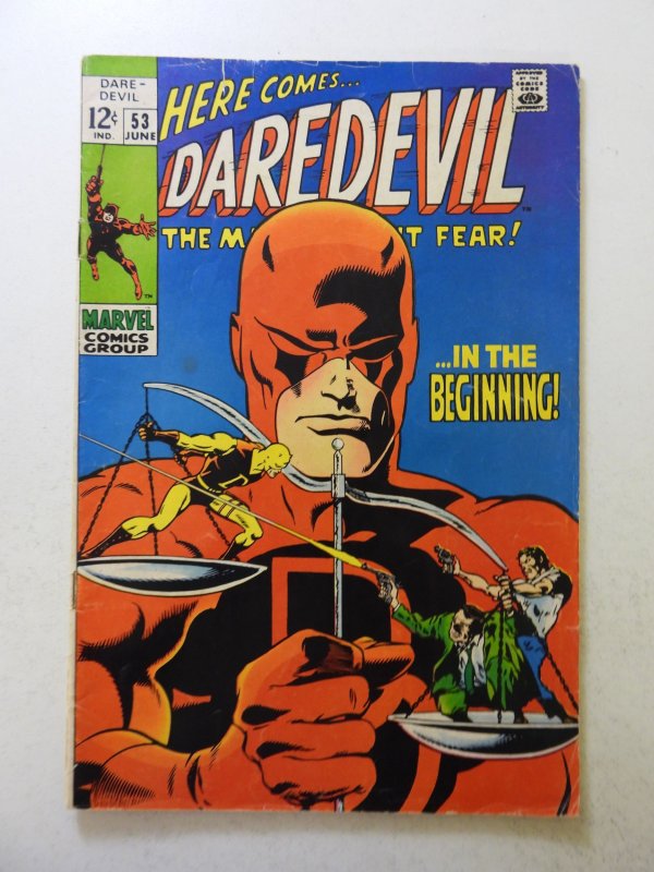 Daredevil #53 GD+ condition 2 spine split, rusty staples