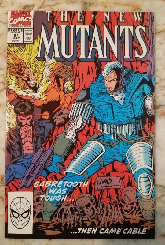 NEW MUTANTS #91, NM-, Cable, Sabretooth, Liefeld, 1983 1990 more Marvel in store