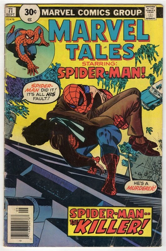Marvel Tales #71 ORIGINAL Vintage 1988 Marvel Comics Reprints Spiderman 90