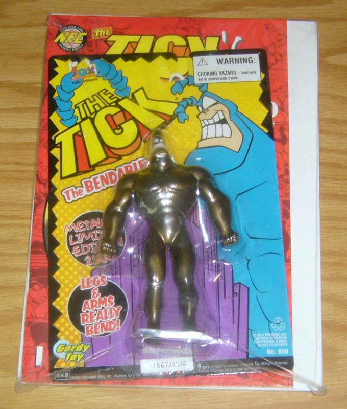 the Tick's Back #0 VF/NM gold variant with action figure (limited #1867 of 2500)