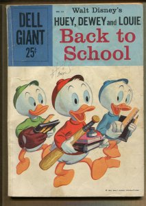 Dell Giant #22 - Back to School/ Huey, Dewey e Louie - 1959 (Grau 4.0)-