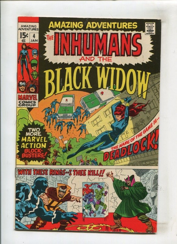 AMAZING ADVENTURES #4 (8.0/8.5) INHUMANS AND BLACK WIDOW!! 1971