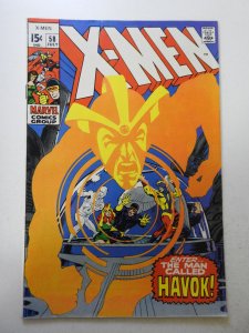 The X-Men #58 (1969) VG- Condition cover and 1st 3 wraps detached bottom staple