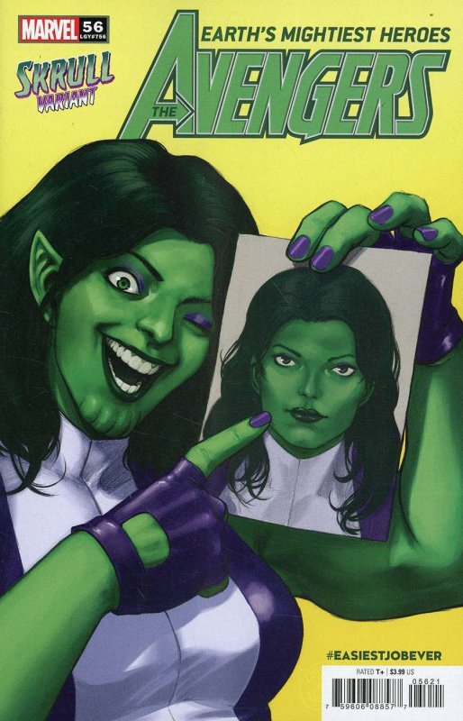 Avengers (8th Series) #56A VF/NM; Marvel | 756 Skrull variant She-Hulk - we comb 