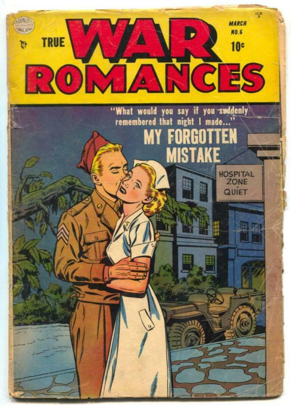 True War Romances #6 1953- Nurse cover reading copy 