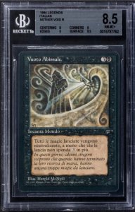 Magic the Gathering, Nether Void, RL, Italian Legends ,Beckett 8.5