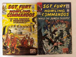 *Sgt Fury (1963 Marvel) 16vg, 17vg, 18vg, 19vg, 20fn