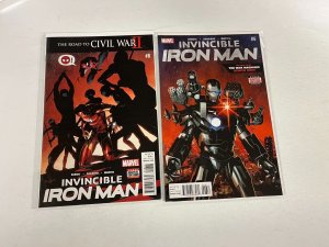 4 Invincible Iron Man Marvel Comics books #4 5 6 8 Bendis 40 RC12