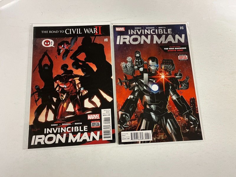 4 Invincible Iron Man Marvel Comics books #4 5 6 8 Bendis 40 RC12