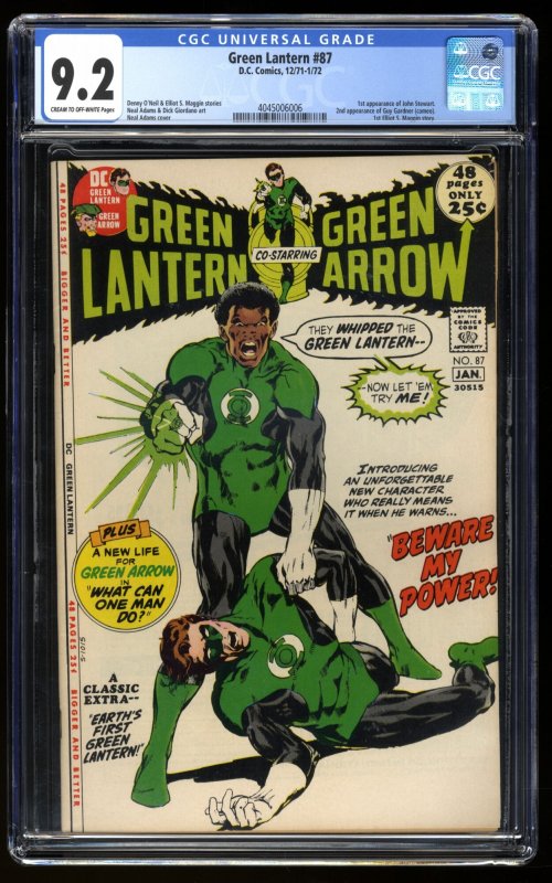 Green Lantern #87 CGC NM- 9.2 1st Appearance John Stewart!