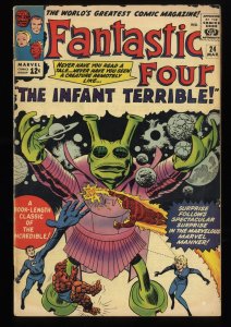 Fantastic Four #24 FN- 5.5 1st Appearance Infant Terrible!  Jack Kirby!