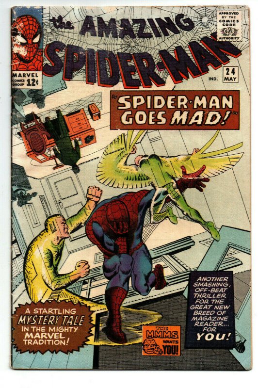 Amazing Spider-Man 24 - 3rd Appearance Mysterio - 1965 - GD