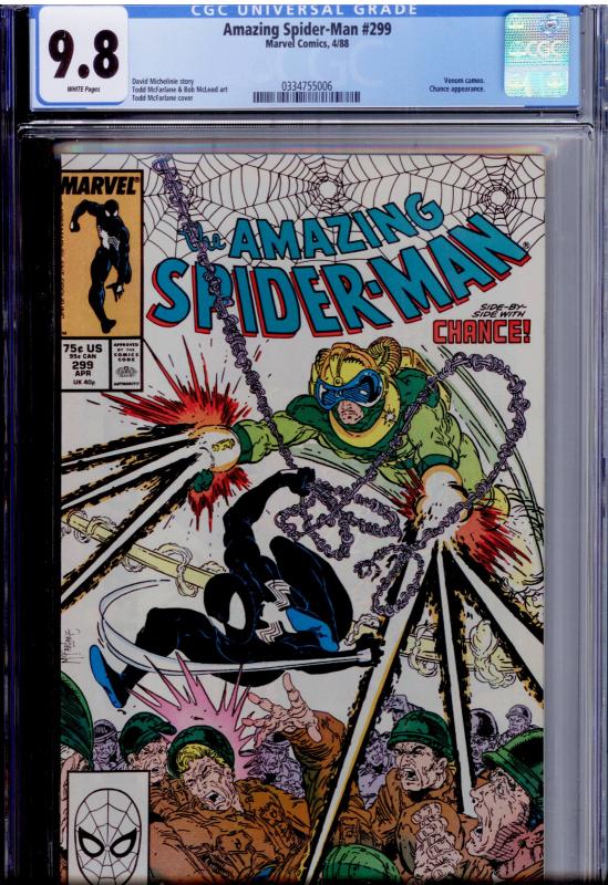 Amazing Spider-Man #299 CGC 9.8 WHITE pages 1st Venom (cameo)