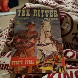 Tex Ritter #14 precode 1952 Fawcett Golden Age Western photo cover action hero