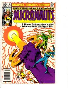 Lot Of 7 Micronauts Marvel Comic Books # 31 32 33 34 35 36 37 Inner Space RJ6