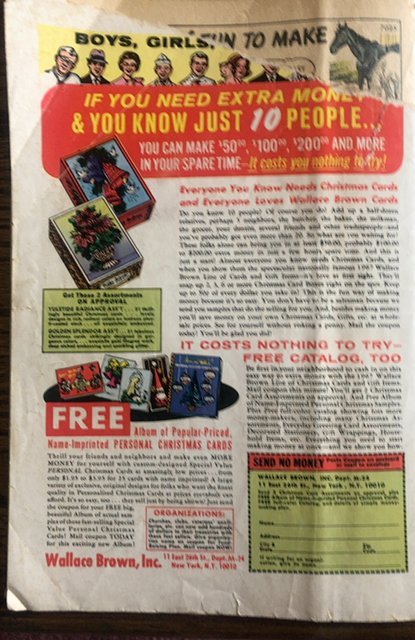 Popeye #86 (1967)1st Hardtack, back cover rip