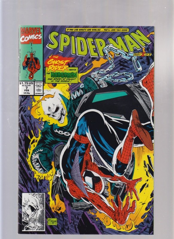 Spider-Man #7 - Ghost Rider (8.5) 1991