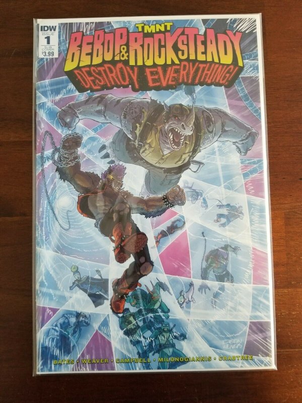 TMNT Bepop & Rocksteady Destroy Everything 1 NM IDW Combined Gemini Shipping